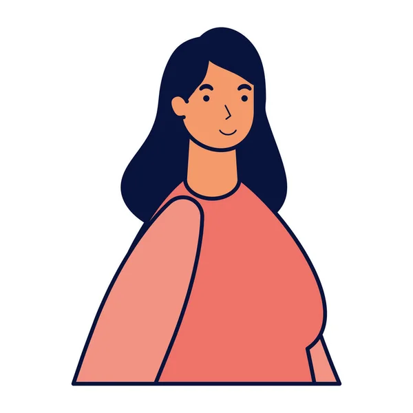 Jeune femme personnage avatar occasionnel — Image vectorielle