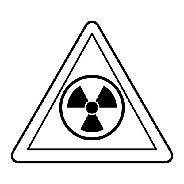 Nuclear triangle signal caution icon — Stock Vector