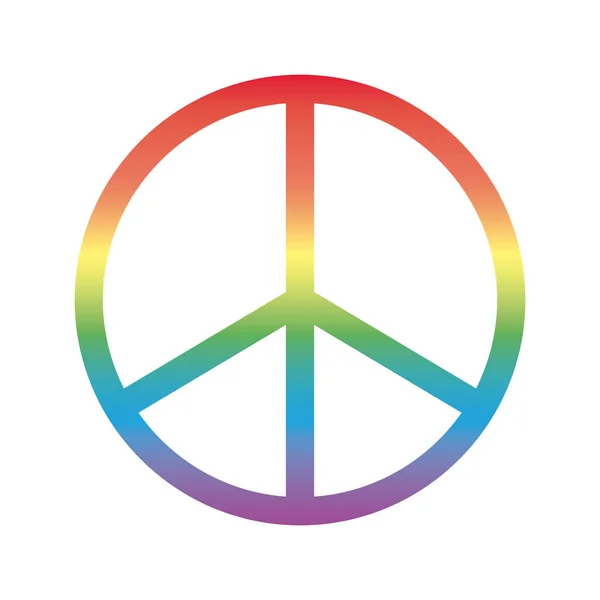 Symbole de paix dégradient style icône — Image vectorielle