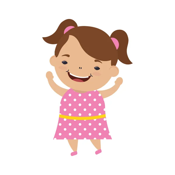 Ευτυχισμένο κοριτσάκι χαρακτήρα avatar — Διανυσματικό Αρχείο