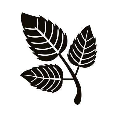 otomatik tırtıklı yapraklar siluet biçim simgesi