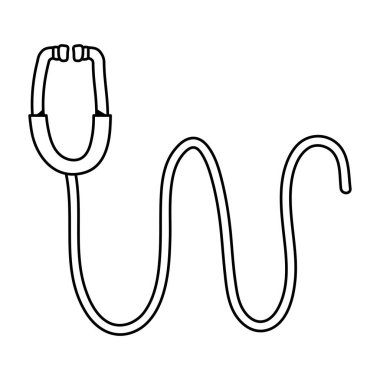 stetoskop kardiyoloji aracı izole edilmiş simge