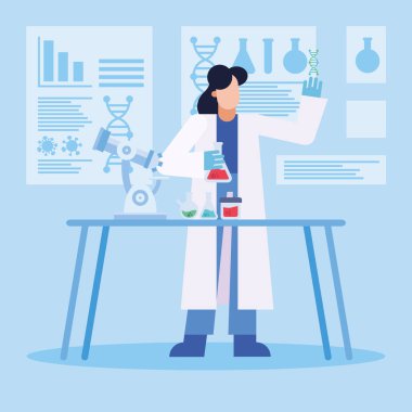 covid 19 virüs aşısı araştırma ve kimyasal kadın matara tasarımı