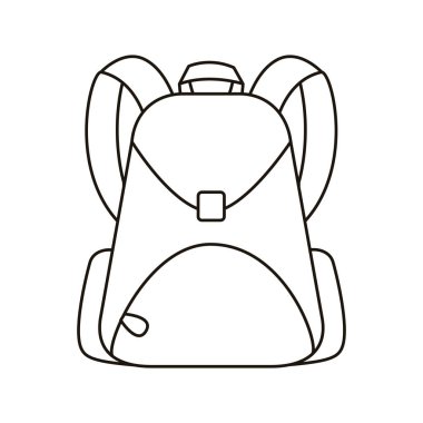 okul çantası ekipmanı düz biçim simgesi