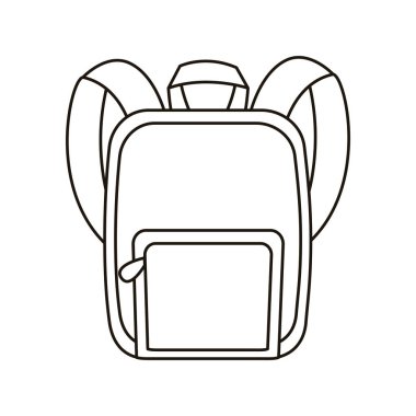 okul çantası ekipmanı düz biçim simgesi