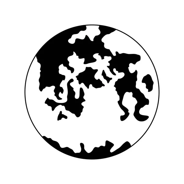 Vollmond-Nacht-Satelliten-Symbol — Stockvektor