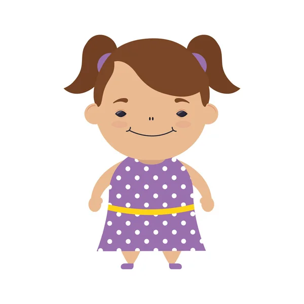 Boldog kislány avatar karakter — Stock Vector