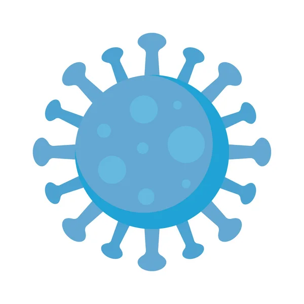 Covid19 pandémiás részecske izolált ikon — Stock Vector