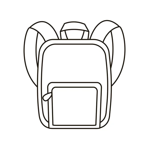 Équipement sac scolaire icône de style plat — Image vectorielle