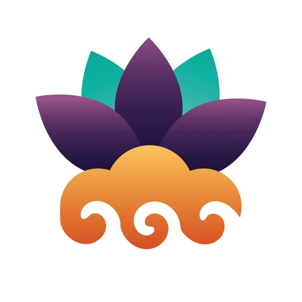 Beautiful flower garden nature icon — Stock Vector