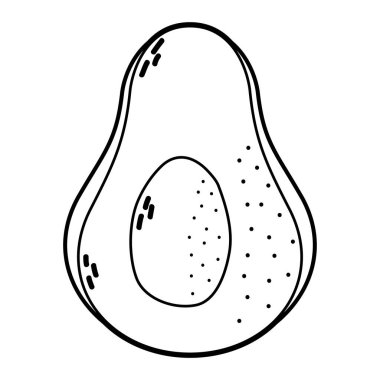 taze avokado sebzesi izole edilmiş ikon