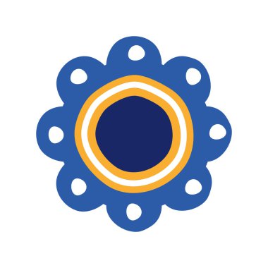 güzel çiçek bahçesi düz stil simgesi