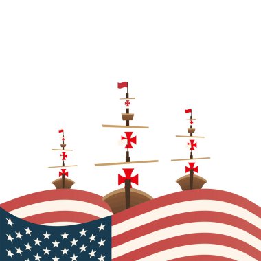 Christopher Columbus ABD vektör tasarımlı gemiler