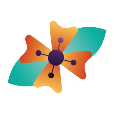 Güzel çiçek bahçesi doğa ikonu