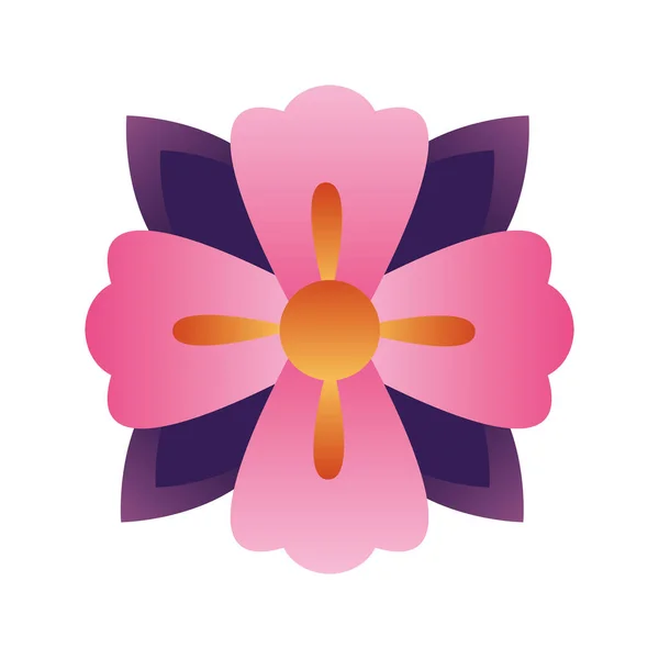 Beautiful flower garden nature icon — Stock Vector
