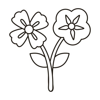 Yapraklarla bahçeli güzel çiçekler.