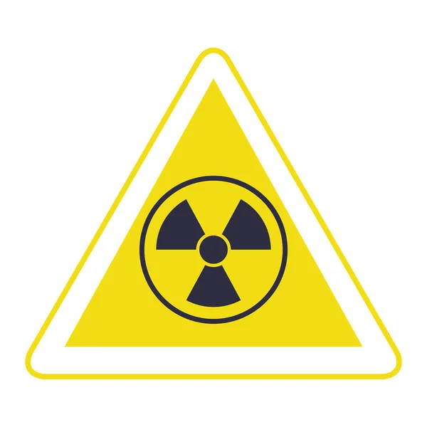 Nuclear triangle signal caution icon — Stock Vector