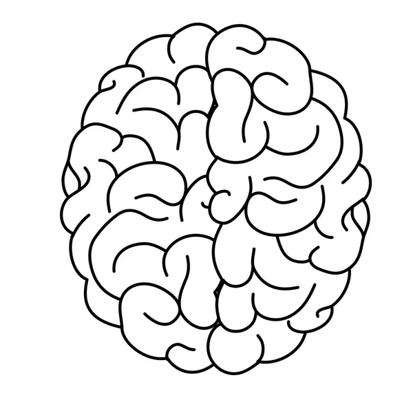 Cerveau humain avec icône latérale des soins de santé mentale — Image vectorielle