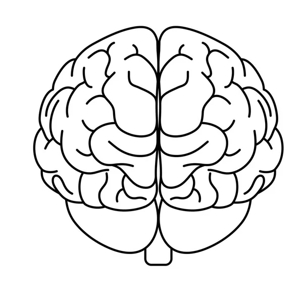 Cerveau humain santé mentale icône des soins — Image vectorielle