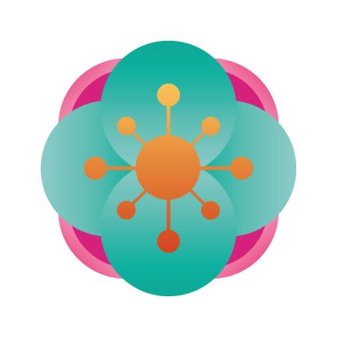 Güzel çiçek bahçesi doğa ikonu