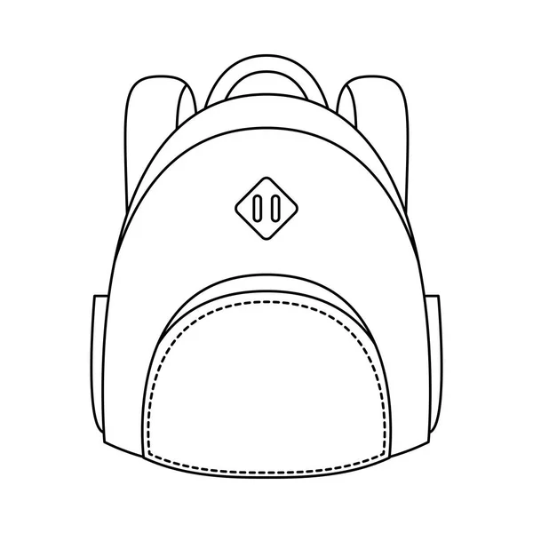 Школьная сумка оборудование плоский стиль значок — стоковый вектор