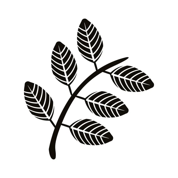 秋の松の葉のシルエットのアイコン — ストックベクタ