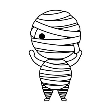 Mutlu cadılar bayramı tatlı mumya karakteri