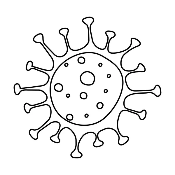 Covid19 particle platte stijl icoon — Stockvector