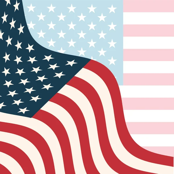 Diseño del vector bandera de EE.UU. — Vector de stock