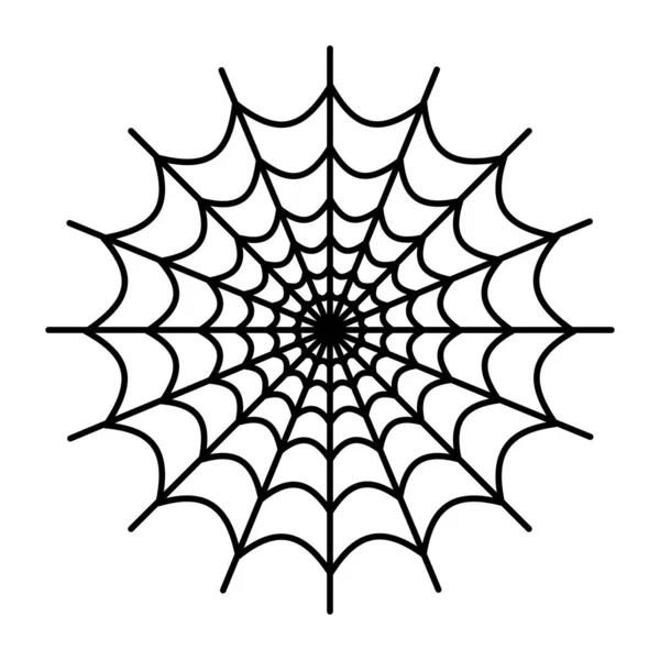 Halloween spider net line style icon — Vettoriale Stock