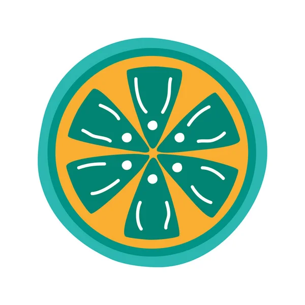 Citrom citrusfélék lapos stílusú ikon — Stock Vector