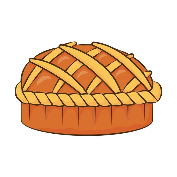 Thanksgiving tarte sucrée icône délicieuse — Image vectorielle