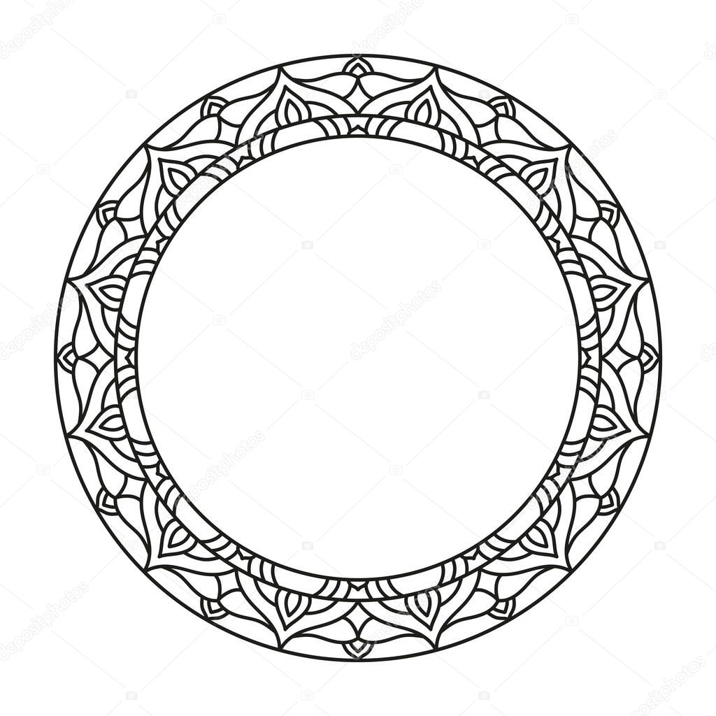 circle black ornament vector design