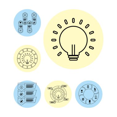 Bilgi paketli ampul satır biçimi simgeleri ayarla