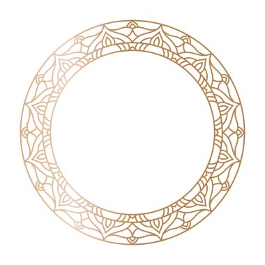 daire altın süsleme vektör tasarımı