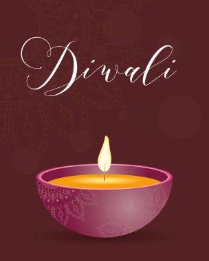 Kahverengi arka planda mum bulunan mutlu bayramlar.