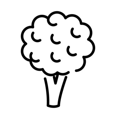 brokoli taze sebze çizgisi simgesi