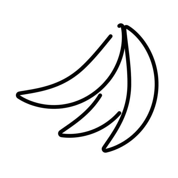 Frische Bananen Früchte Linie Stil-Symbol — Stockvektor