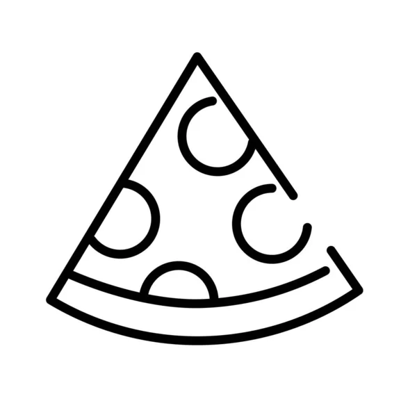 Deliciosa pizza italiana línea de comida rápida icono de estilo — Archivo Imágenes Vectoriales