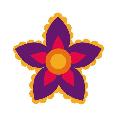 diwali çiçek yaprakları dekorasyon düz biçim simgesi