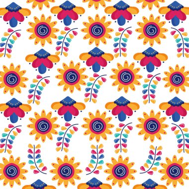 güzel ayçiçekleri bahçe desenli arka plan