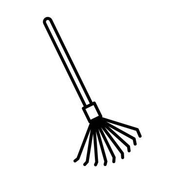 Bahçe tırmığı çizgisi biçim vektör tasarımı