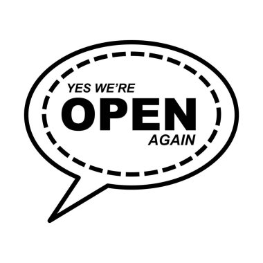 Biz açık baloncuk çizgisi biçim vektör tasarımıyız