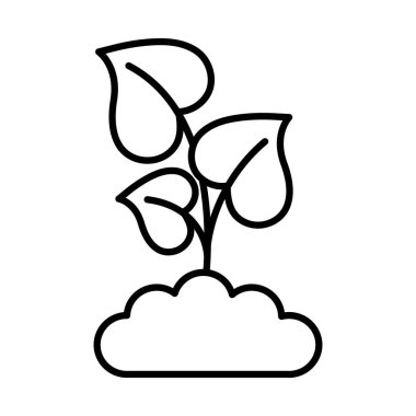 Bahçe bitkisi çizgisi biçim vektör tasarımı