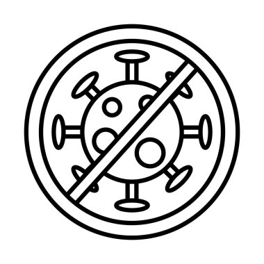 covid 19 virüsü yasaklı çizgi biçimi vektör tasarımı ile