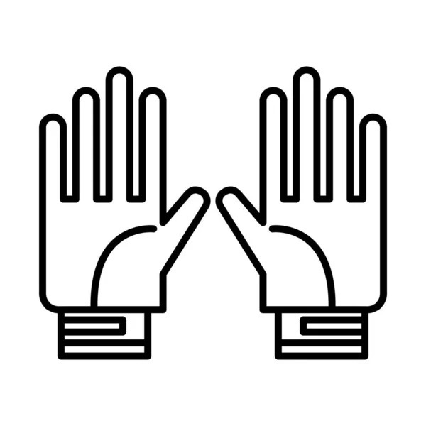 Садівництво рукавички лінії стиль значок Векторний дизайн — стоковий вектор
