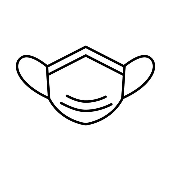 Design de vetor ícone de estilo de linha máscara — Vetor de Stock