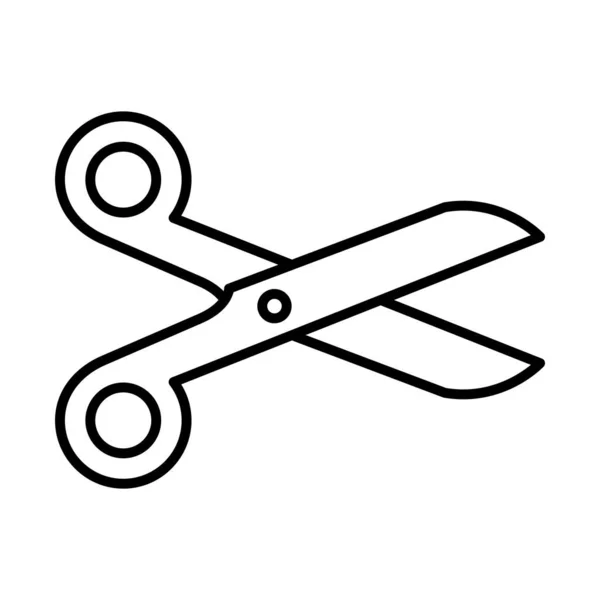 Makas çizgi biçim ikon vektör tasarımı — Stok Vektör
