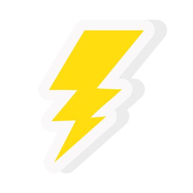 gök gürültüsü etiketi ve düz biçim vektör tasarımı