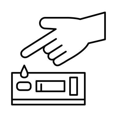 Düşürme ve test satırı biçim vektör tasarımı ile el
